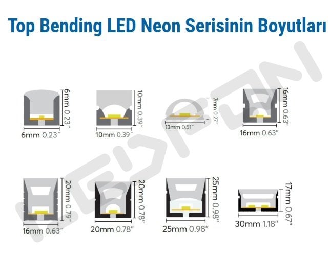 Yukarı Bükülme Neon Led Serisi