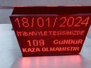 Kazasız Gün Sayıcı Panosu