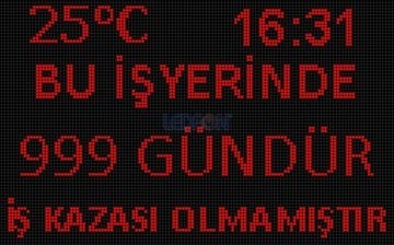 Kazasız Gün Sayıcı Panosu