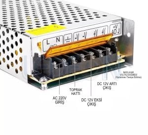 Jinbo 12V 33A 400W Metal Kalın Kasa Adaptör