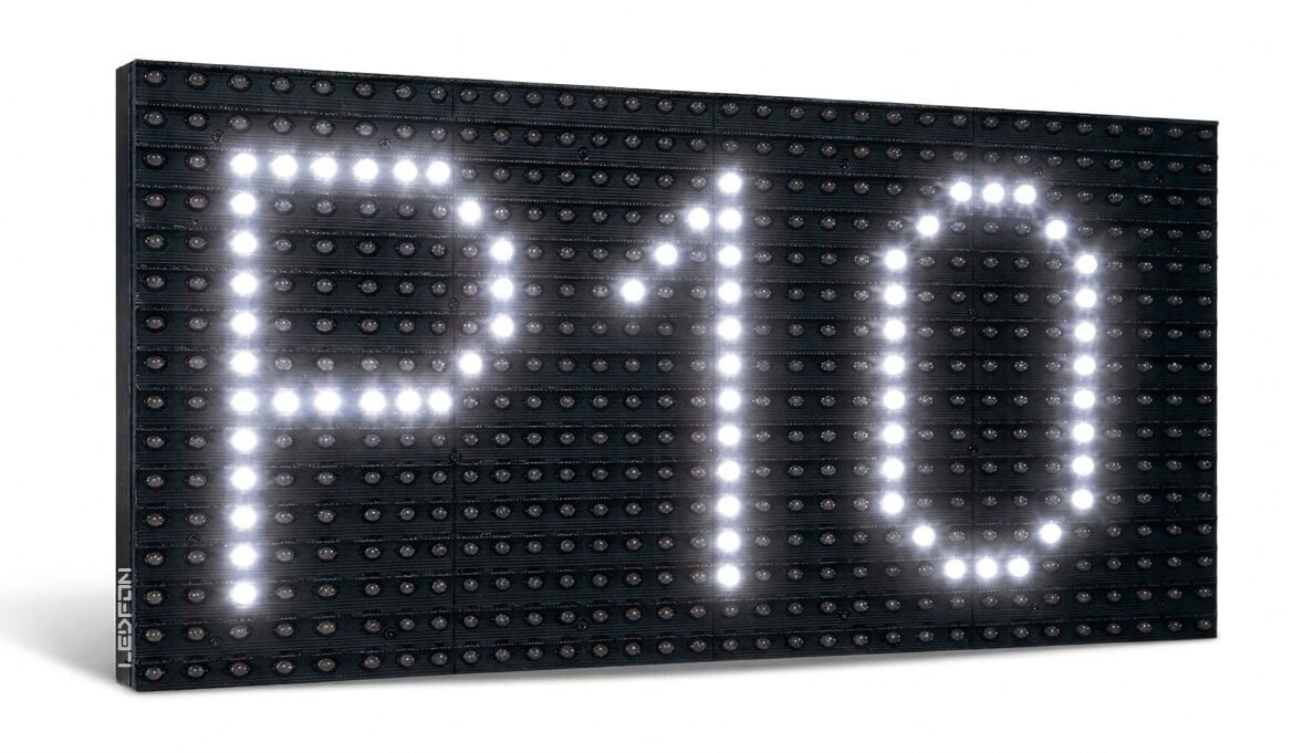 P10 Beyaz Dip Led Panel 16x32cm Dış Mekan