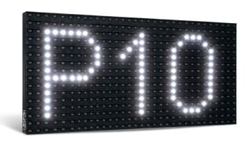 P10 Beyaz Dip Led Panel 16x32cm Dış Mekan