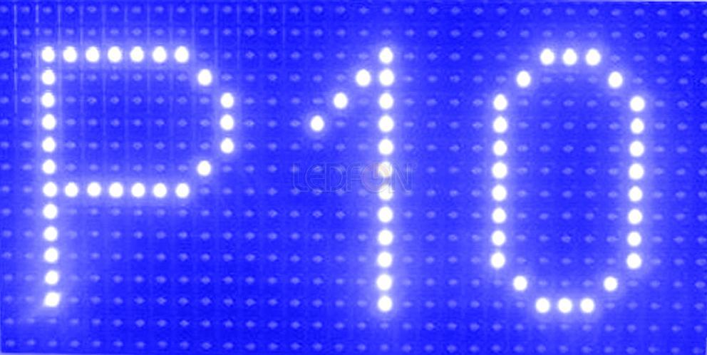 P10 Mavi Dip Led Panel 16x32cm Dış Mekan