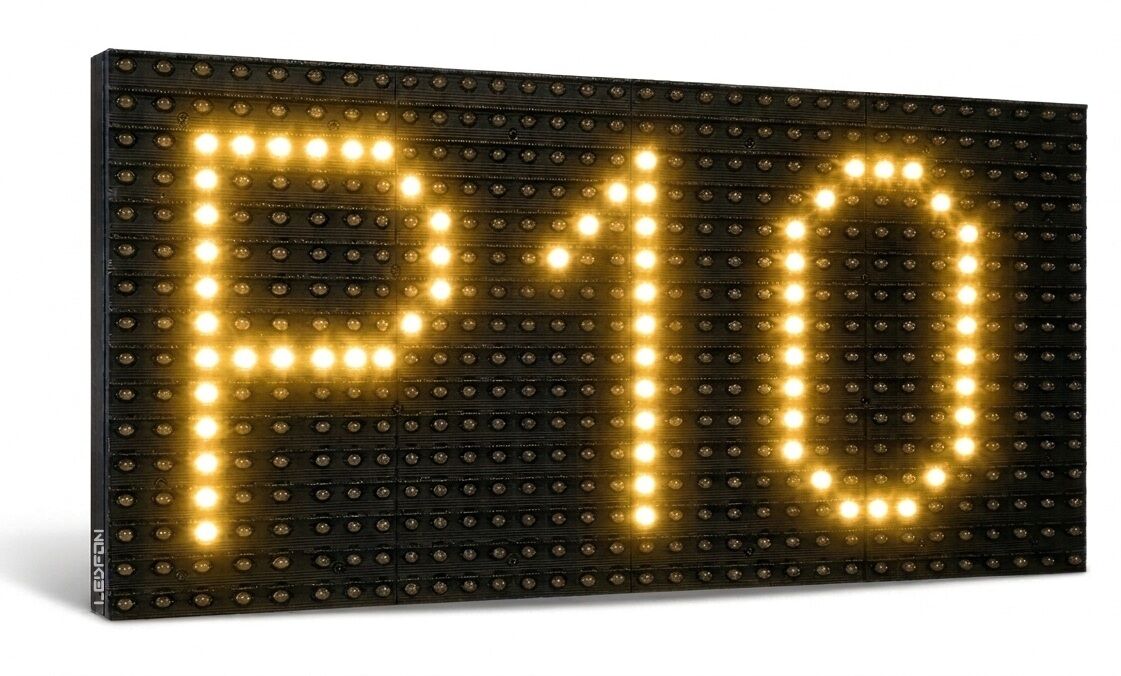 P10 Sarı Dip Led Panel 16x32cm Dış Mekan