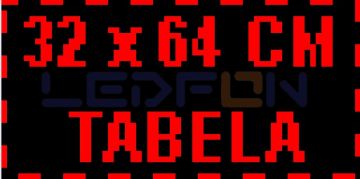 32x64 cm P10 Led Tabela
