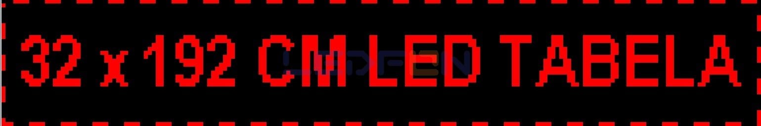 32x192 cm P10 Led Tabela
