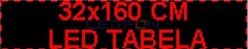 32x160 cm P10 Led Tabela