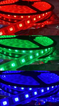 24V 14.4W 3Çip IP68 Su Geçirmez RGB Şerit Led
