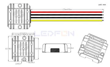 12V/24V 5V 10A 50W Voltaj Düşürücü Alüminyum Kasa