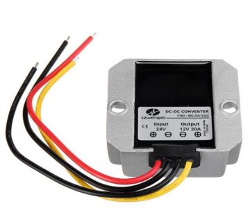 24V 12V 20A 240W Voltaj Düşürücü Alüminyum Kasa
