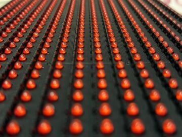 P10 Kırmızı Dip Led Panel 16x32cm Dış Mekan