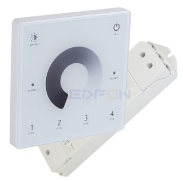 Duvar Tipi Dokunmatik Led Dimmer Beyaz 15A +3 Adet Dim Alıcı Beyaz