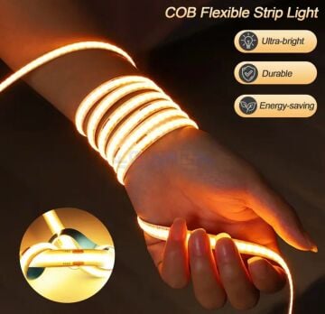 24V 3000K COB Şerit Led 10W 480Led IP20