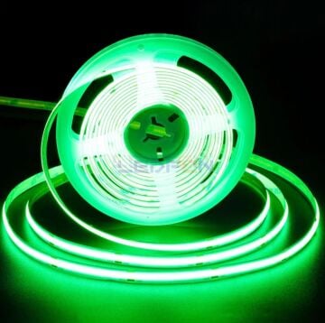 24V Yeşil COB Şerit Led 10W 480Led/mt IP20
