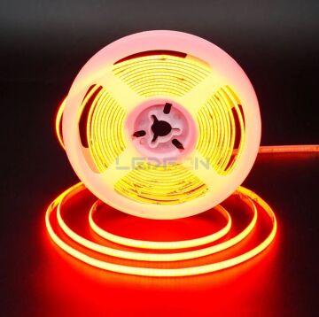 24V Sarı COB Şerit Led 10W 480Led/mt IP20