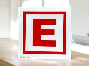 Eczane E Logo Led Tabela 60x60cm Yeni Nesil Kumandalı