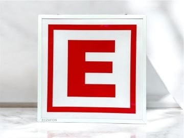 Eczane E Logo Led Tabela 60x60cm Yeni Nesil Kumandalı
