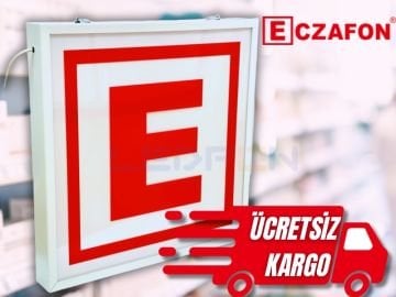 Eczane E Logo Led Tabela 60x60cm Yeni Nesil Kumandalı