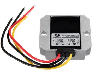 12V/24V 5V 20A 100W Voltaj Düşürücü Alüminyum Kasa