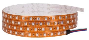 24V Silikonlu RGB Şerit Led 14.4W Bakır PCB 3Çip IP62