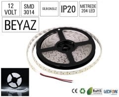 12V Metrede 204 Led İç Mekan Şerit Led Beyaz