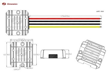 24V 12V 10A 120W Voltaj Düşürücü Alüminyum Kasa