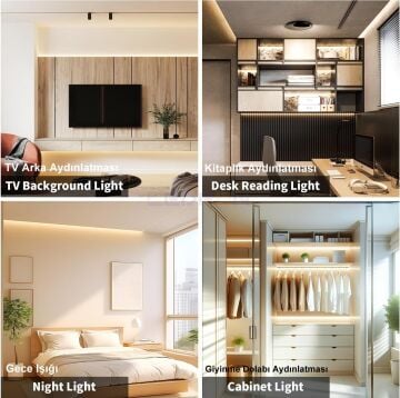 12V 3000K COB Şerit Led 10W 480Led IP20