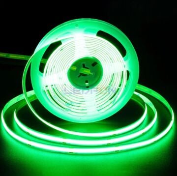 12V Yeşil COB Şerit Led 10W 480 Led/m IP20