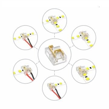 8mm SMD Şerit Led Çok Fonksiyonlu Ek Birleştirme Aparatı