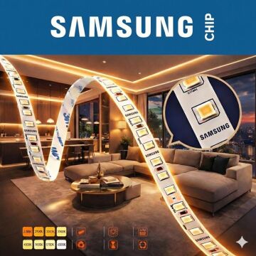 Samsung 12V 3000K Şerit Led 12W 60 Led IP20