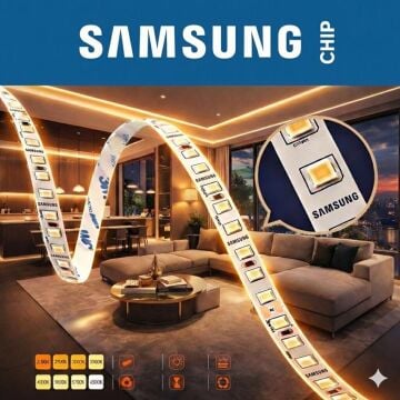 Samsung 12V 3000K Şerit Led 12W 60 Led/m IP20