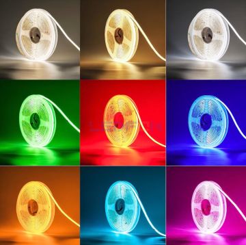 24V Sarı Cob Şerit Led 10W 480Led IP20