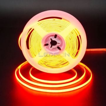 24V Sarı COB Şerit Led 10W 480Led/mt IP20