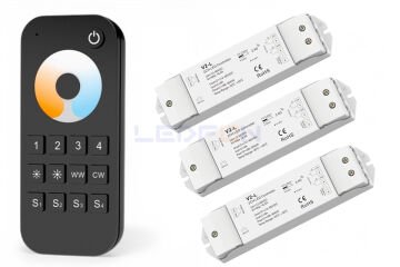 Bölge Kontrollü Tunable White CCT Led Kontrol Cihazı (12V-24V / 16A) +3 Ek Alıcı