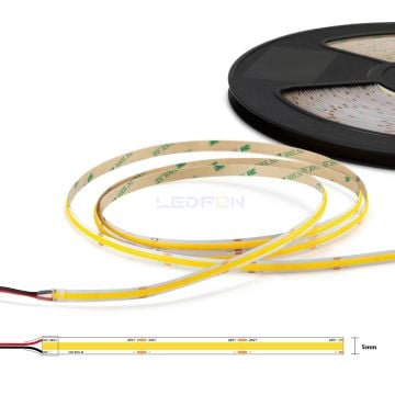 24V 5mm 3000K COB Şerit Led 6W 480 Led/m IP20