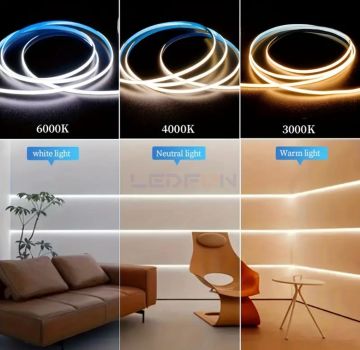 24V 3000K Cob Şerit Led 6W 480Led 5mm IP20