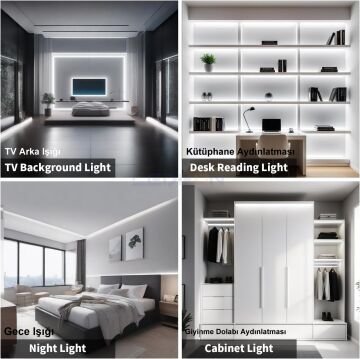 24V 6000K COB Şerit Led 10W 480Led/mt IP20