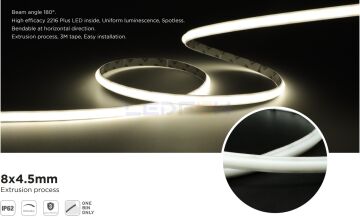 8x4.5mm Spotless 24V Sarı Neon Led 12W IP62