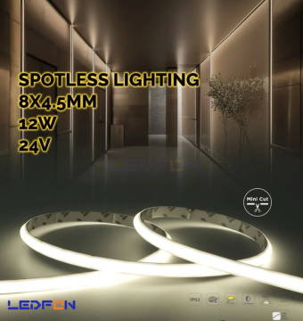 8x4.5mm Spotless 24V Sarı Neon Led 12W IP62