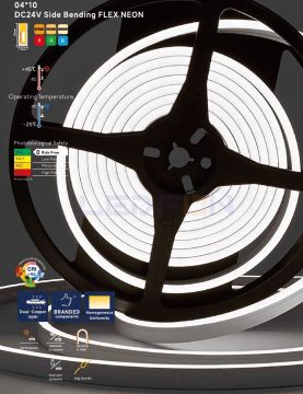 4x10mm 24V 4000K Neon Led 6W IP67