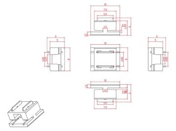 Şeritten Şeride Ek Konnektörü 8mm/10mm/12mm