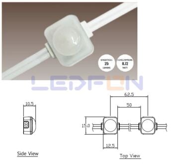 12V 0.72W Mini Tekli IP67 10000K Modül Led