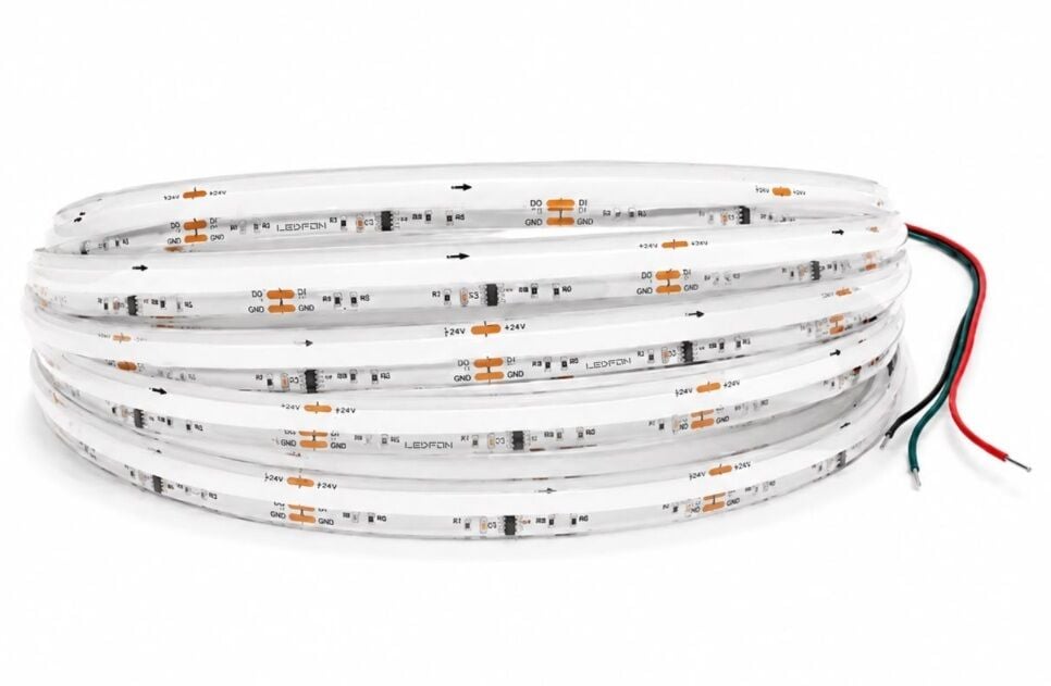 24V RGB Pixel COB Şerit LED 18W 576 Led/m IP20