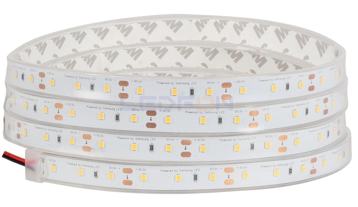 Samsung 12V Silikonlu 3000K Şerit Led 14.4W 60 Led IP65