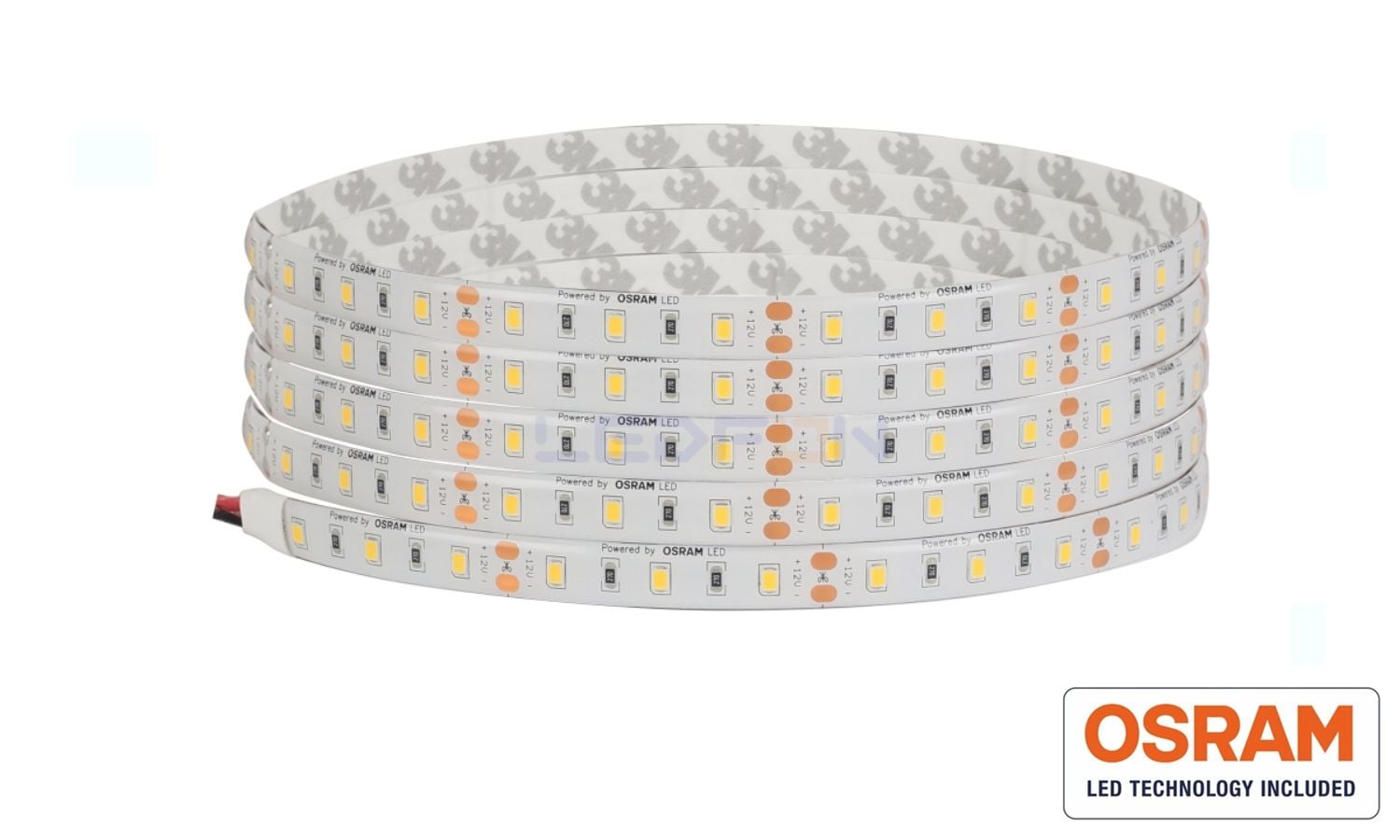 Osram 12V Silikonlu 3000K Şerit Led 14.4W 60 Led/m IP62