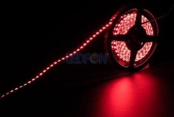 12V 9.6W 5mm 120 Led IP20 Kırmızı Şerit Led