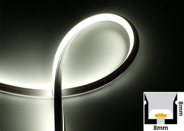 8x8mm 24V 2700K Neon Led 6W IP67