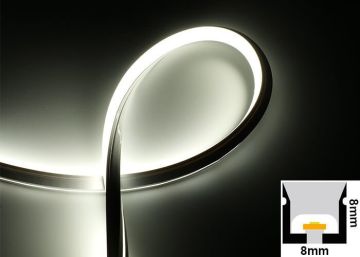 8x8mm 24V 3000K Neon Led 6W IP67