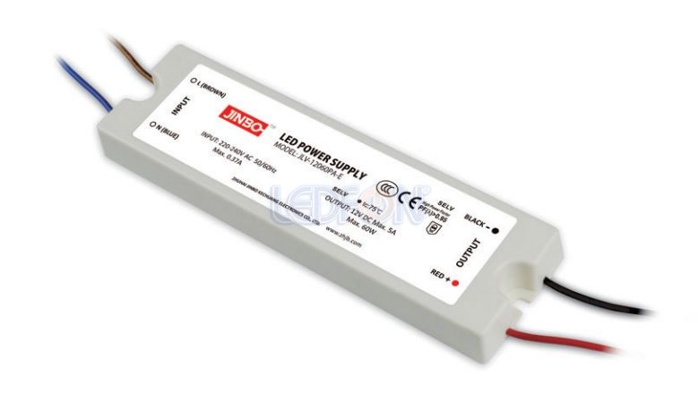 Jinbo 12V 5A 60W IP67 Dış Mekan Plastik Kasa LPV Güç Kaynağı