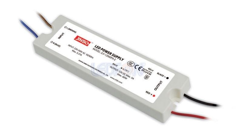 Jinbo 12V 5A 60W IP67 Dış Mekan Plastik Kasa LPV Güç Kaynağı
